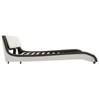 Estructura de cama Gris y blanco 160 x 200 cm Cuero artificial