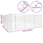 Perrera de exterior de acero galvanizado 950x570x185 cm