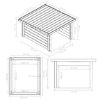 Cobertizo para cortacésped madera maciza de pino 92x104x59,5 cm