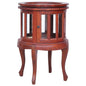 Armario vitrina de madera maciza de caoba marrón 50x50x76 cm