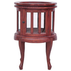 Armario vitrina de madera maciza de caoba marrón 50x50x76 cm