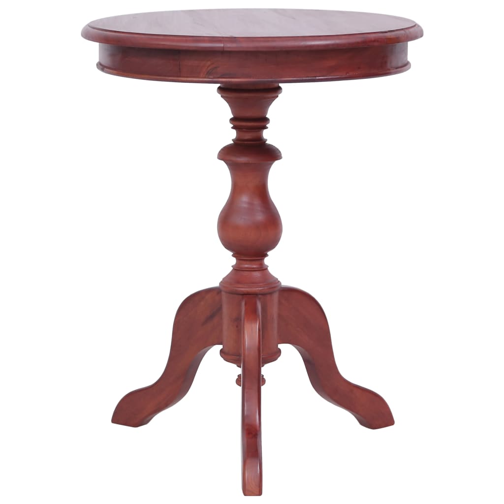 Mesa auxiliar de madera maciza de caoba marrón 50x50x65 cm
