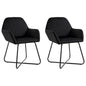 Dining chairs 2 pcs velvet black