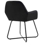 Sillas de comedor 2 unidades terciopelo negro