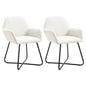 Dining chairs 2 units yellow fabric