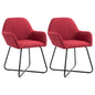 Dining chairs 2 units yellow fabric