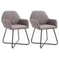 Dining chairs 2 units yellow fabric
