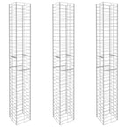 Cestas de muro de gaviones 3 uds acero galvanizado 25x25x197cm