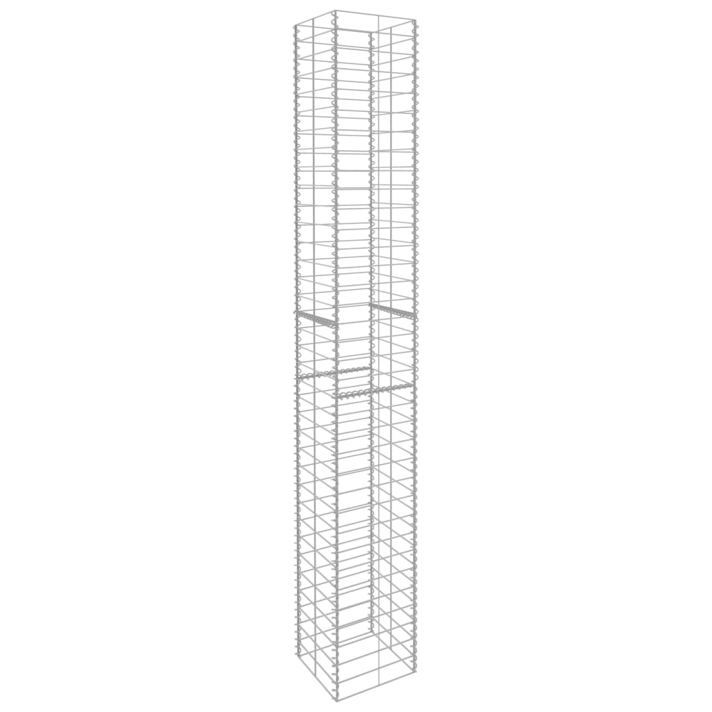 Cestas de muro de gaviones 3 uds acero galvanizado 25x25x197cm