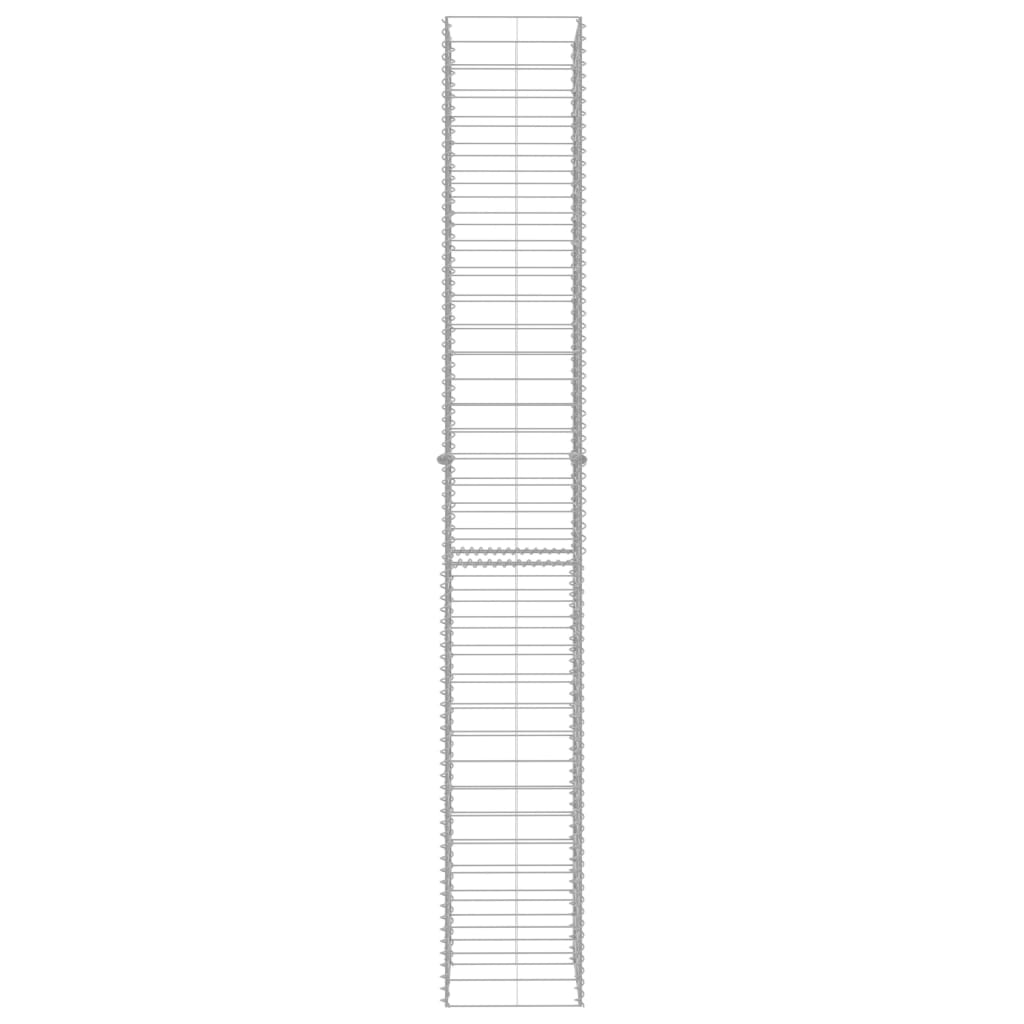 Cestas de muro de gaviones 3 uds acero galvanizado 25x25x197cm