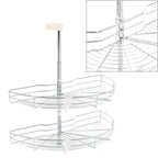 Bandeja cocina alambre 2 niveles plata 180 grados 75x38x80 cm