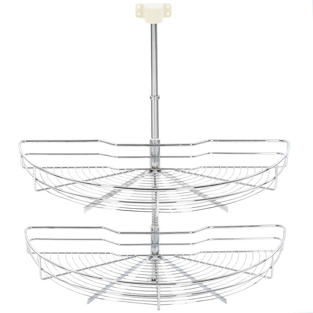 Bandeja cocina alambre 2 niveles plata 180 grados 75x38x80 cm