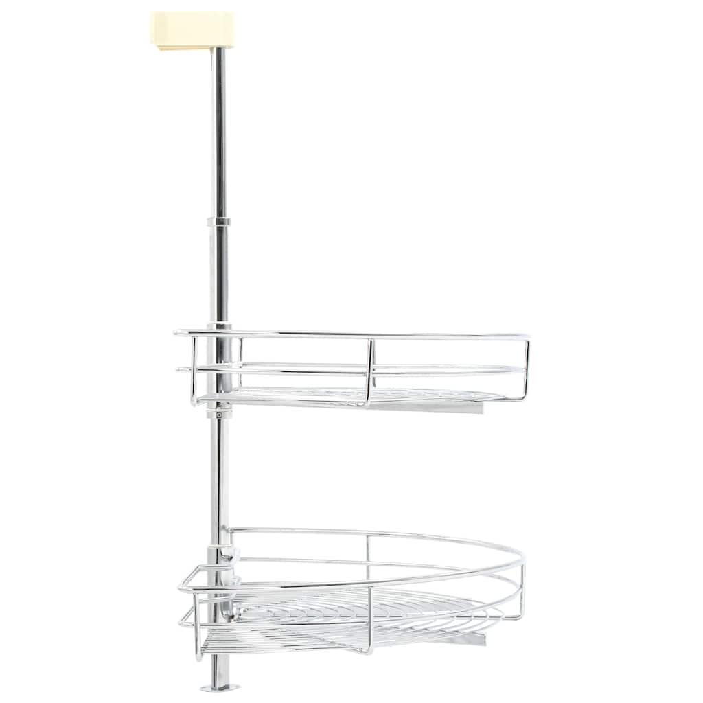 Bandeja cocina alambre 2 niveles plata 180 grados 75x38x80 cm