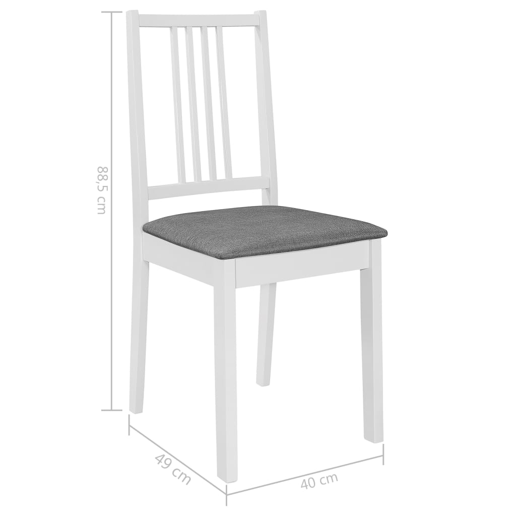 Juego de muebles de comedor 3 piezas MDF blanco