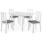 Conjunto de móveis de sala de jantar 5 peças MDF branco