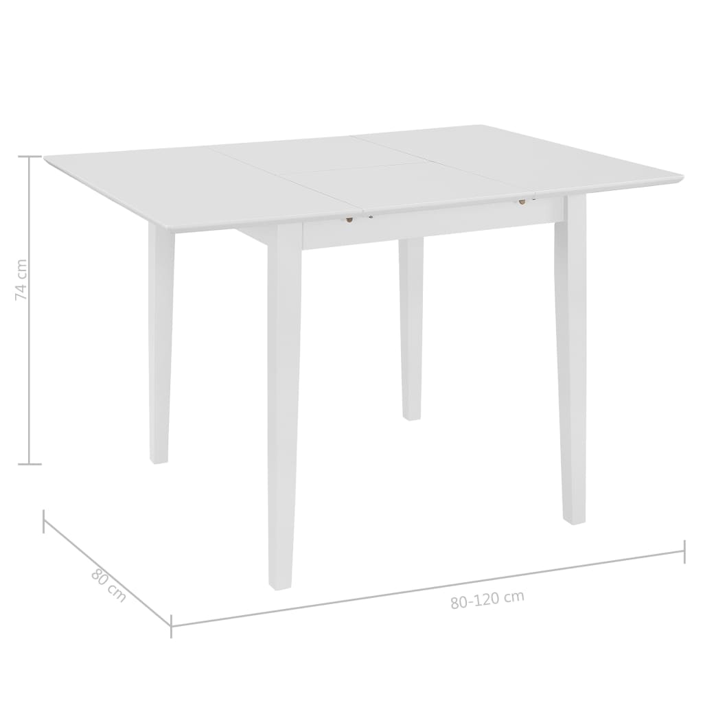 Juego de muebles de comedor 5 piezas MDF blanco