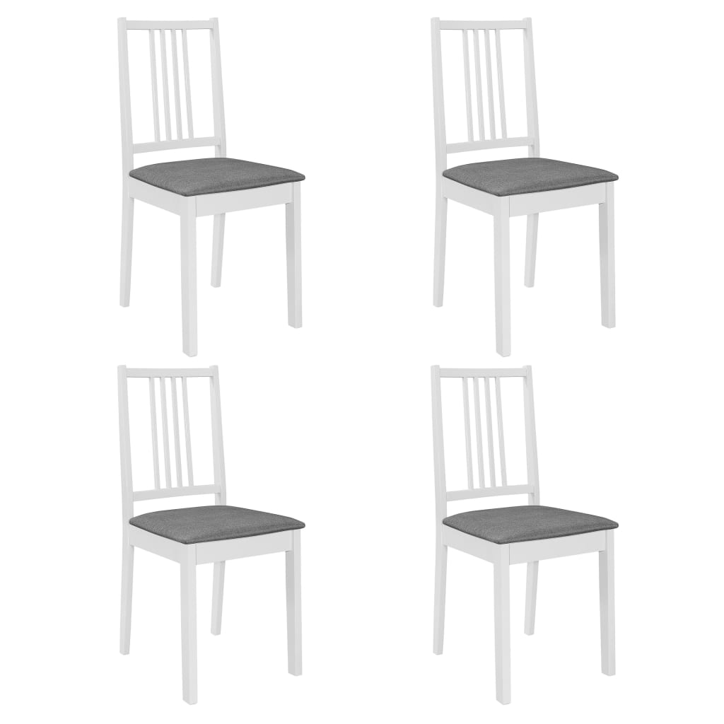 Juego de muebles de comedor 5 piezas MDF blanco