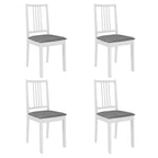 Juego de muebles de comedor 5 piezas MDF blanco