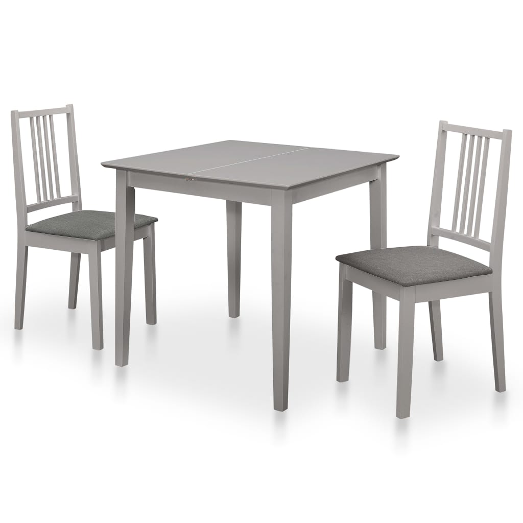Juego de muebles de comedor 3 piezas MDF blanco