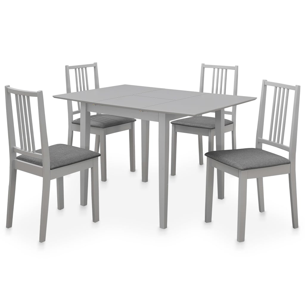 Juego de muebles de comedor 5 piezas MDF blanco