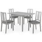 Conjunto de móveis de sala de jantar 5 peças MDF branco