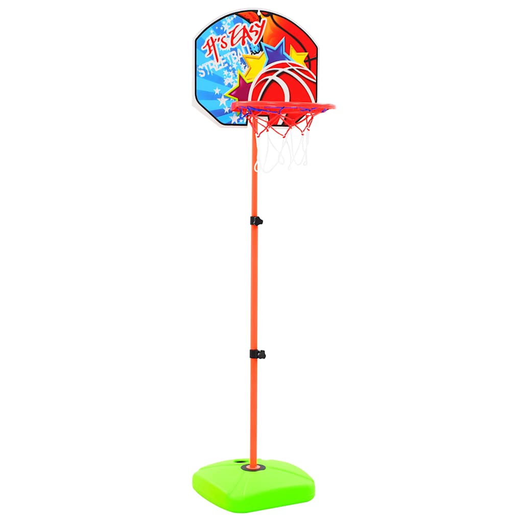 Canasta de baloncesto y balón para niños
