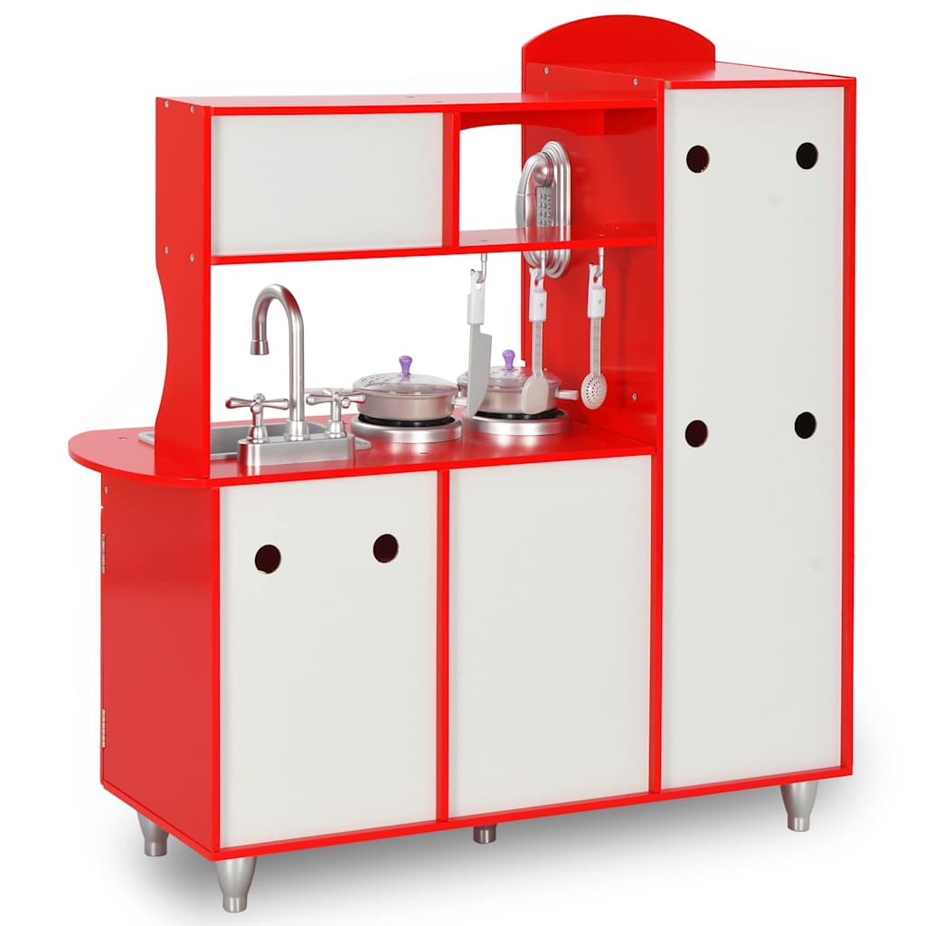 Cocinita de juguete MDF roja 80x31x89 cm