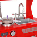 Cocinita de juguete MDF roja 80x31x89 cm