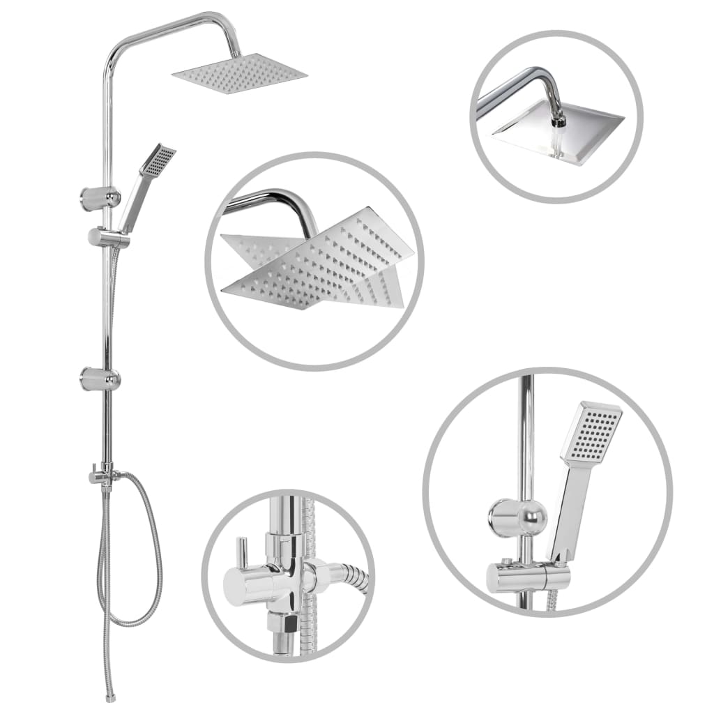 Kit de ducha combinado con ducha de mano acero inoxidable