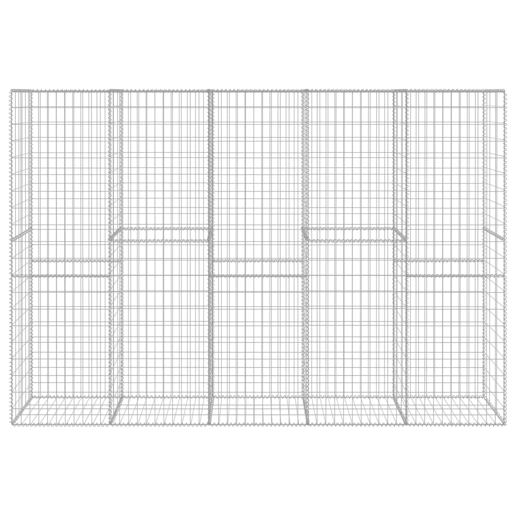 Muro de gaviones con cubierta acero galvanizado 300x50x200 cm