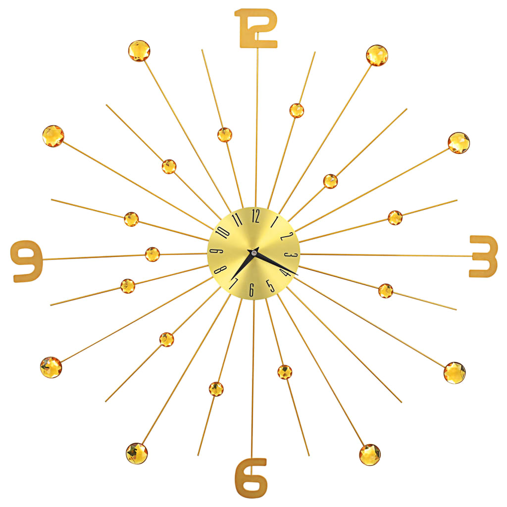 Reloj de pared de metal dorado 70 cm