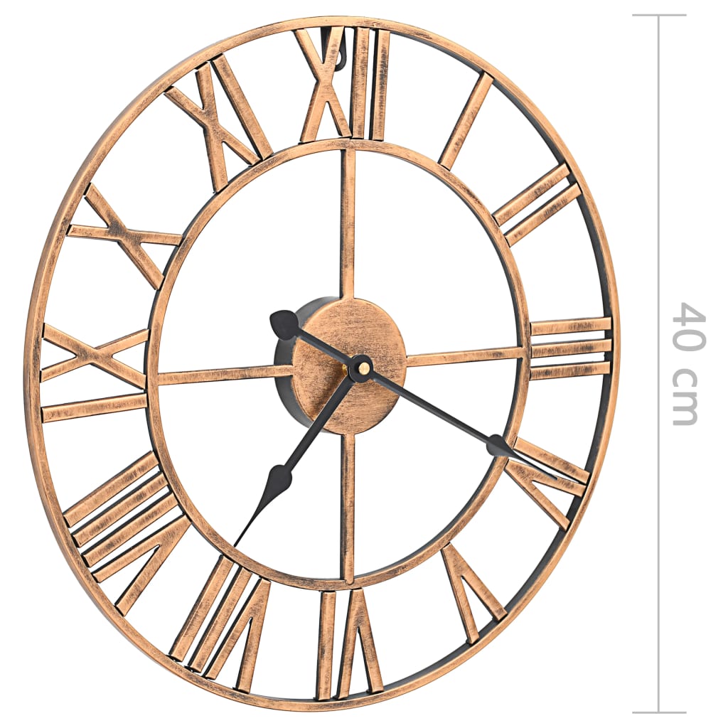 40 cm gold metal wall clock