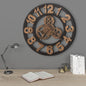 Reloj de pared de metal dorado 40 cm