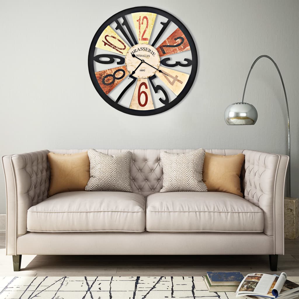 Reloj de pared de metal dorado 40 cm