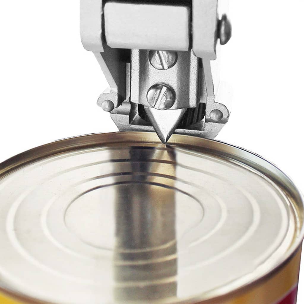 Abridor latas de aluminio y acero inoxidable plateado 70 cm