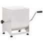 Meat mixer with silver-plated stainless steel gear box