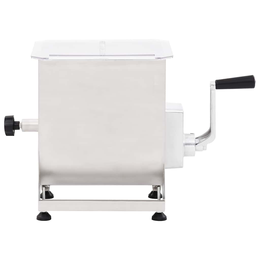 Mezcladora de carne con caja engranajes acero inox. plateado