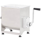 Mezcladora de carne con caja engranajes acero inox. plateado