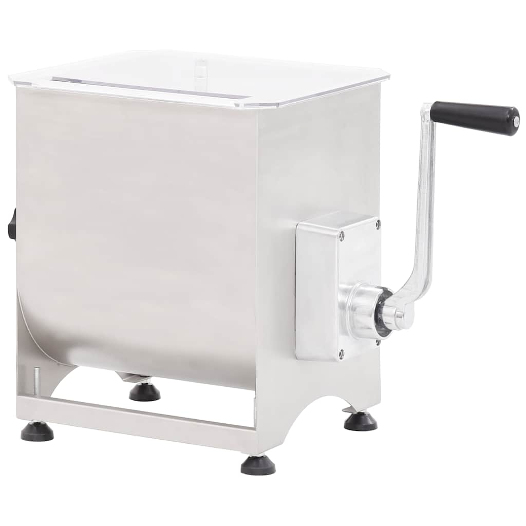Mezcladora de carne con caja engranajes acero inox. plateado