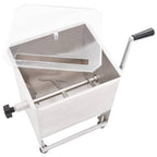 Mezcladora de carne con caja engranajes acero inox. plateado
