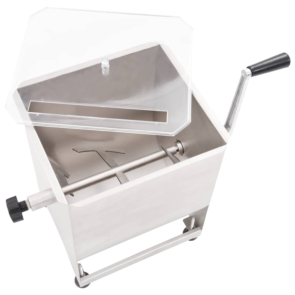 Mezcladora de carne con caja engranajes acero inox. plateado