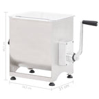 Mezcladora de carne con caja engranajes acero inox. plateado
