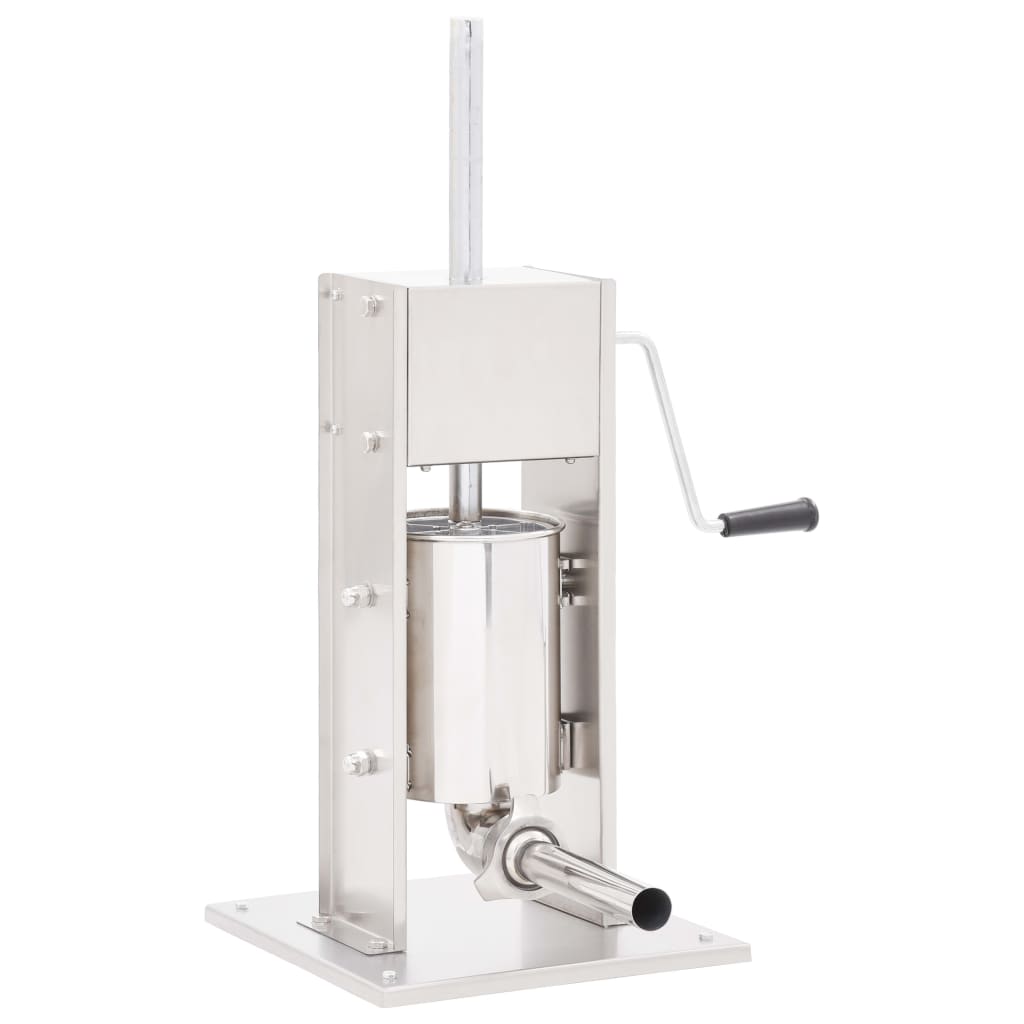 Embutidora manual de acero inoxidable plateado 15 L