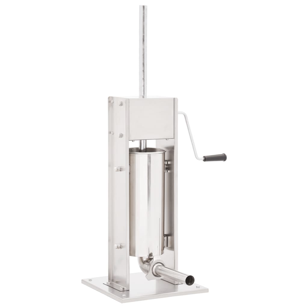 Embutidora manual de acero inoxidable plateado 15 L
