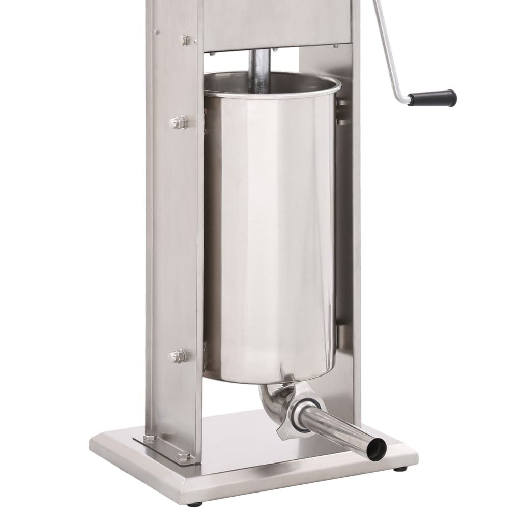 Embutidora manual de acero inoxidable plateado 15 L