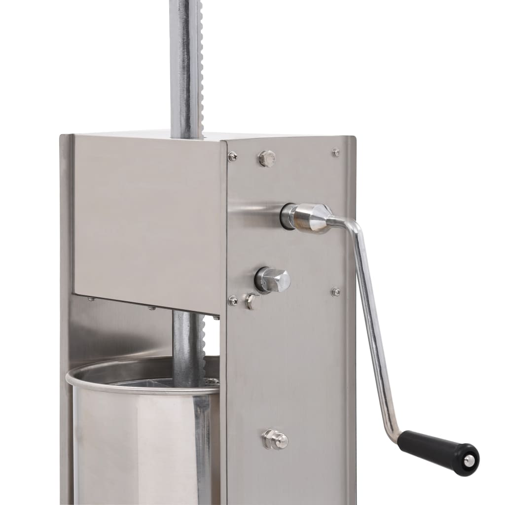 Embutidora manual de acero inoxidable plateado 15 L