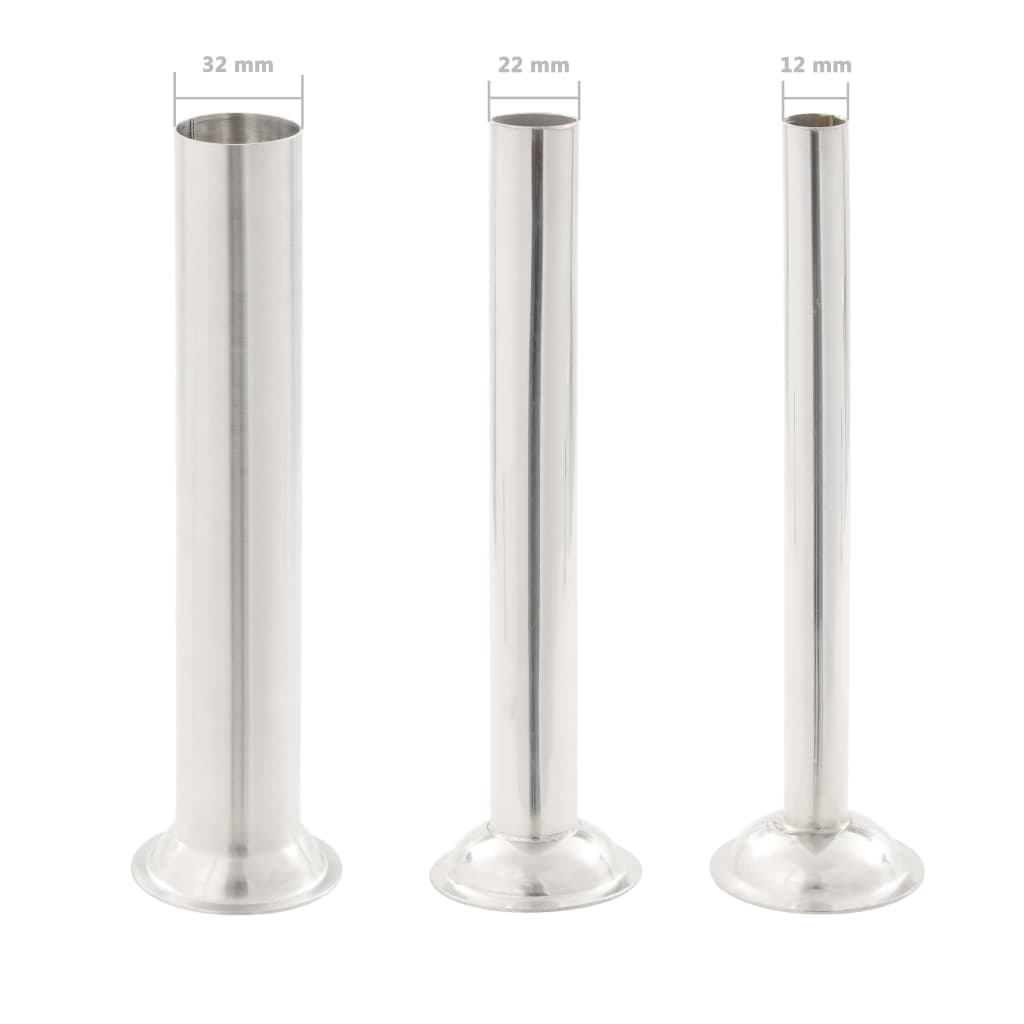 Embutidora manual de acero inoxidable plateado 15 L