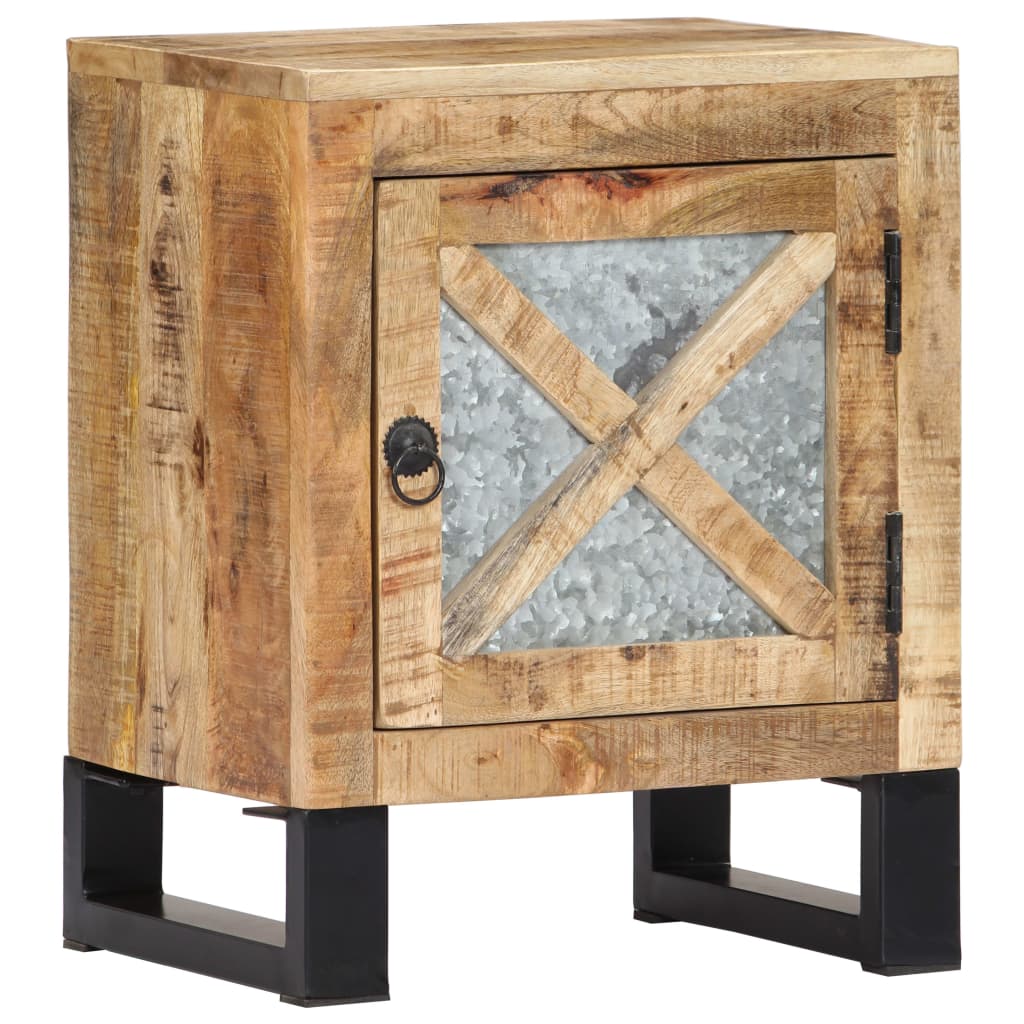 Mesita de noche de madera maciza de mango 40x30x50 cm