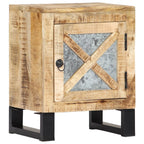 Mesita de noche de madera maciza de mango 40x30x50 cm