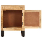 Mesita de noche de madera maciza de mango 40x30x50 cm